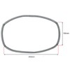 SPARES2GO Top Rubber Door Seal & Corner Clips compatible with