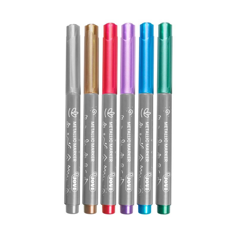 Jovi – eestuche, 6 Metallic Markers, Assorted Colours (1606 m)