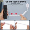 NUOBESTY Wall Mount Remote Control Holder – Retractable Storage Organiser