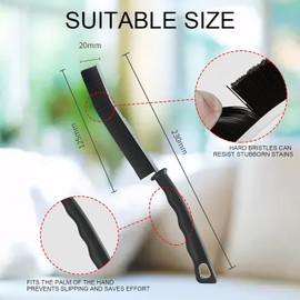 Generic Skyloon 4PCS Crevice Cleaning Brush Skinny Hard Bristle Fine Gap Brush Multifunction Grout Brushes for Dead Corner Groove Tiles Gap, Black