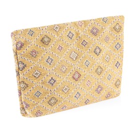 TAILOR & TAILOR Western Woven Fabric Clutch Bag Boho Style Handbag for Women Bohemian Woven Fabric Purse Vintage Clutch, Yellow