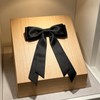 Satin Hair Bows for Women, 2PCS, Black