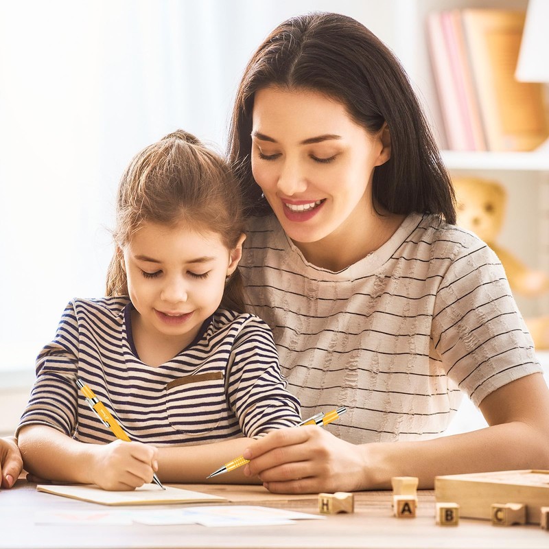 Gueevin 24 Pcs Mechanical Pencil Metal Penpoint Mechanical Pencil Retractable