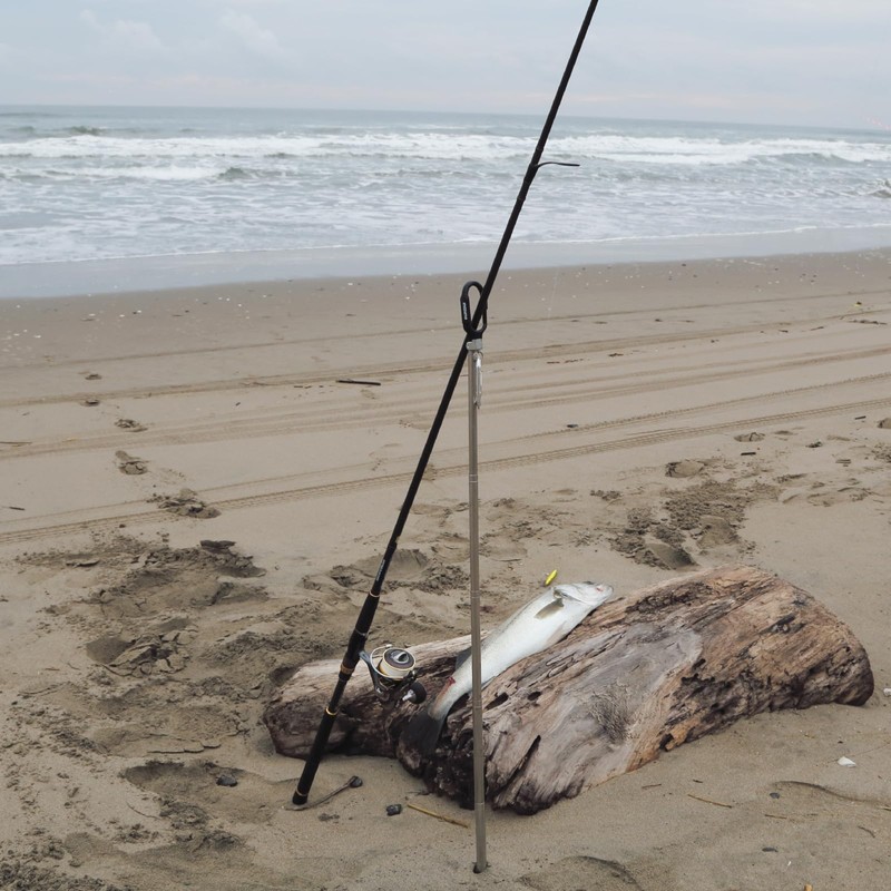 mazume MZAS-840 Surf Rod Stand, Stainless Steel, Silver