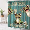 Are You Pooping Frog Funny Retro Farmhouse Door Bathroom Shower
