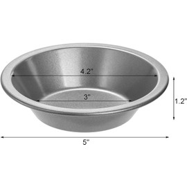 Freedom Farms Mini Pie Pan 4-Piece Set, 5 Inch, Non-Stick Individual Dish Pie Plate, Round Tin Pie Pan, Small Metal Bakeware for Baking Pot Pies, Cakes, Quiches, Tarts, Desserts (8)