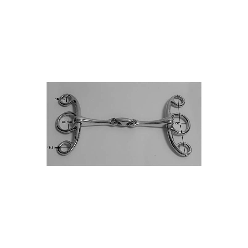 S-Products ELEVATOR GERMAN SILVER LOZENGE MOUTHPIECE SNAFFLE JUMPING HORSE SHOW