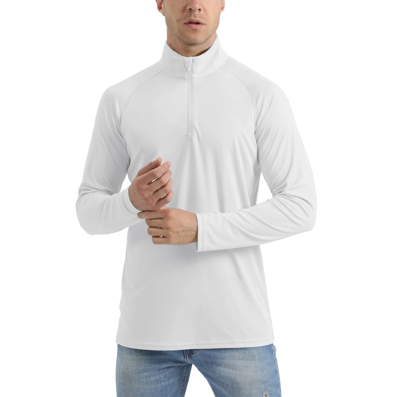 EKLENTSON Men's Shirts UV Rash Guards Long Sleeve Stretch Lightweight