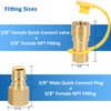 ATKKE 3/8 Inch Natural Gas Quick Connect Fittings Kit, LP