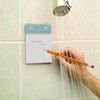 Halsa Waterproof Shower Notepad with Pencil, Sharpener & Suction Cups