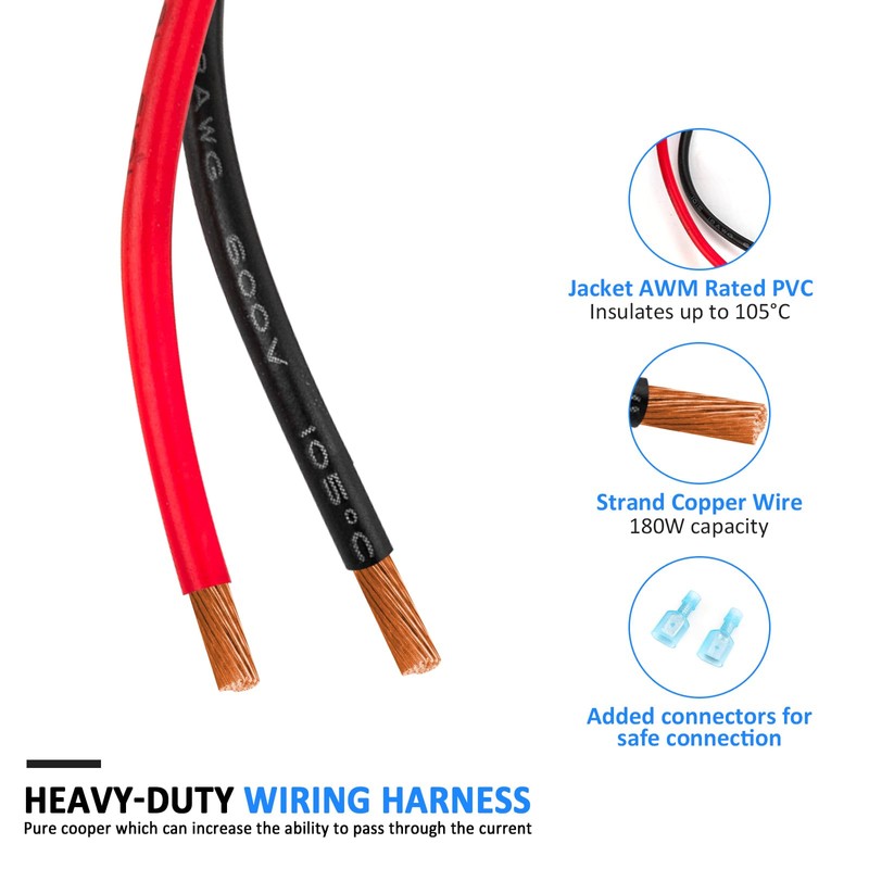 Wsays Light Bar Wiring Harness Push Button Switch Kit Compatible
