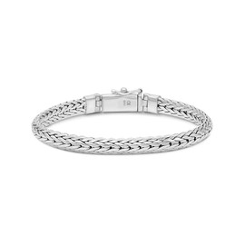 DEVATA Bali Sterling Silver 925 with Dragon Bone 6mm Oval Chain Bracelet DBK5236A (SIZE L/8.0")