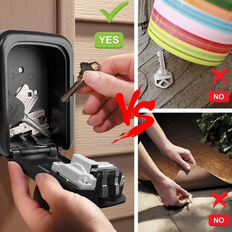 Wall-mounted key safe, key box with a combination code, safe