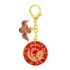 fengshuisale Amulet Moon Constellation Keychain Myth Beast, red