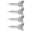 4Pcs Butterfly Tassel Shoes Buckle Ladies Boots Decorative Flower Claw