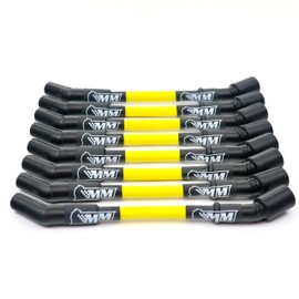 Michigan Motorsports 2014+ LT Spark Plug Wire Set 10mm Blue Performance Wires for Gen V LT1 LT4 L83 L86 L84 L87 L8T 5.3L 6.2L 9" in length (Yellow)