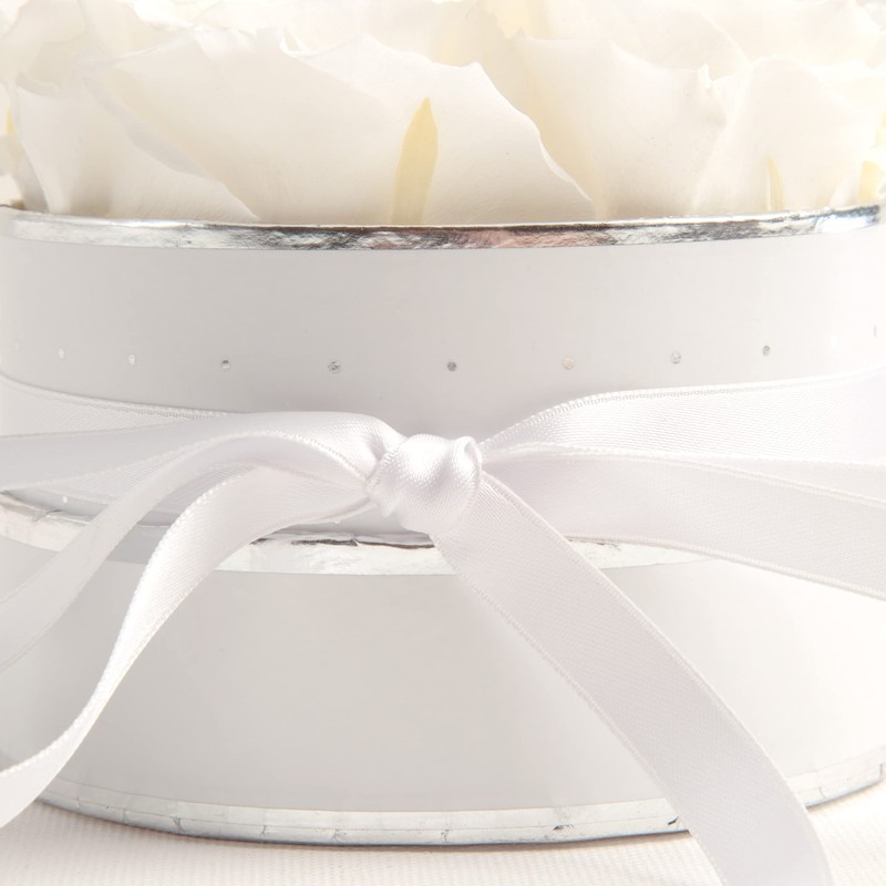Rosmarie Schulz Heidelberg Rose Box, White Round Infinity Rose, Flower