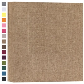 potricher Photo Album for 4x6 600 Photos Linen Cover Extra Large Capacity Picture Book for Family Wedding Anniversary and Baby (Khaki)