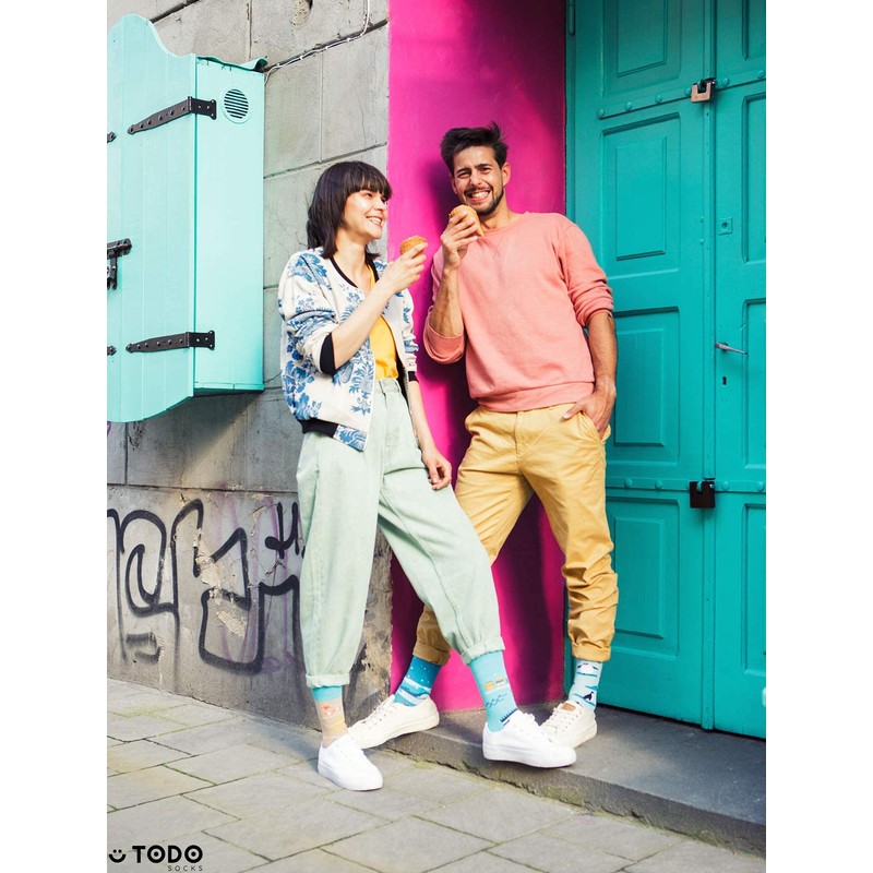 Todo Colours Funny Socks with Motif, Multicoloured, Colourful, Crazy for
