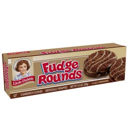 Little Debbie Fudge Rounds, 4 Boxes, 32 Individually Wrapped Cookies, 9.5 oz Box