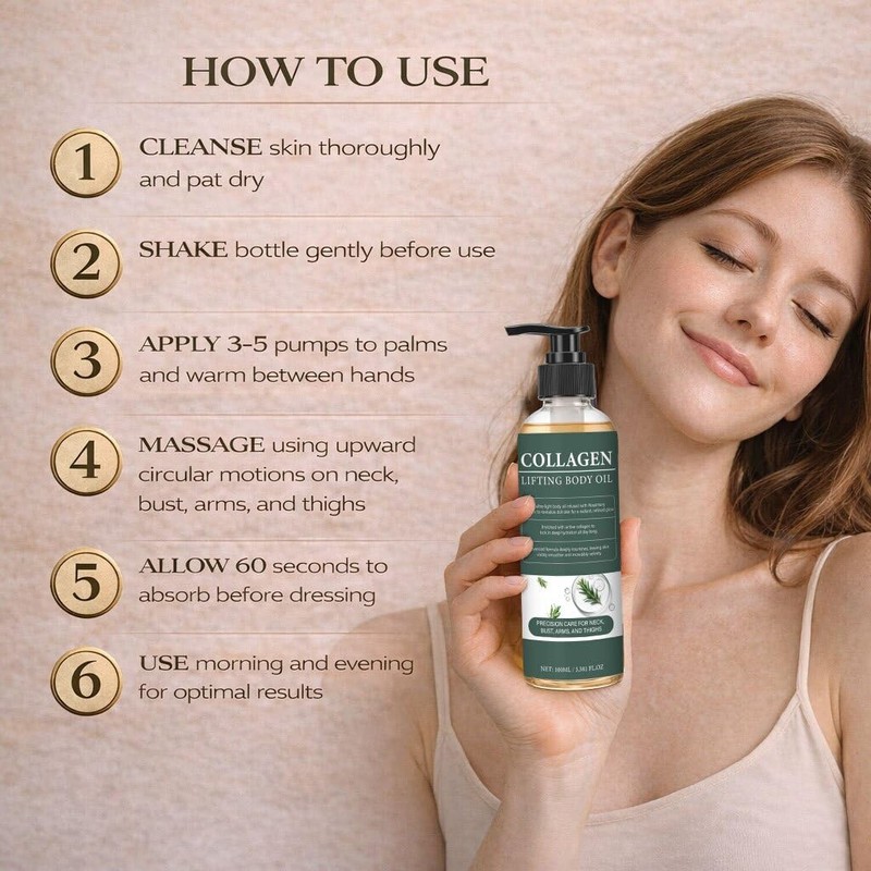 Collagen Oil for Skin Tightening & Lifting, for Full Body