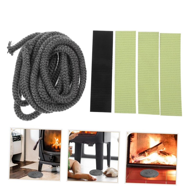 TEHAUX 1Roll Stove Door Rope Seal High Temp Fiberglass Gasket