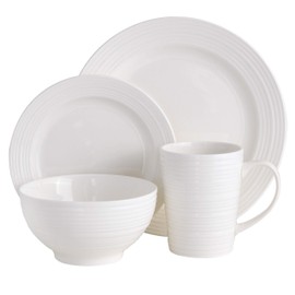 Gibson - 102504.16RM Gibson Home Amelia Court 16 Piece Dinnerware Set, White