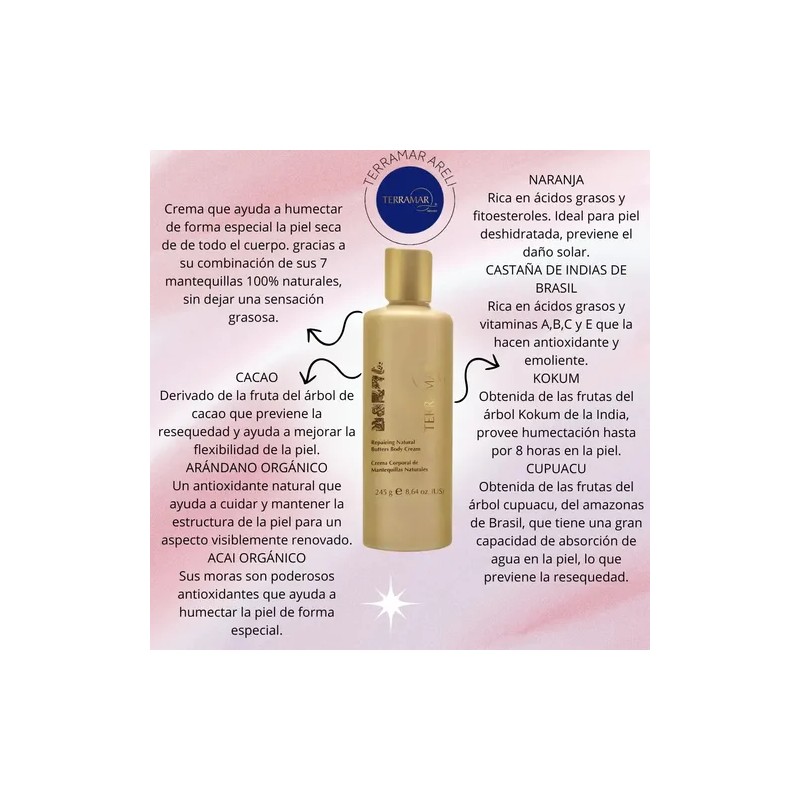 Terramar - Crema Corporal C/mantequillas Naturales 245g