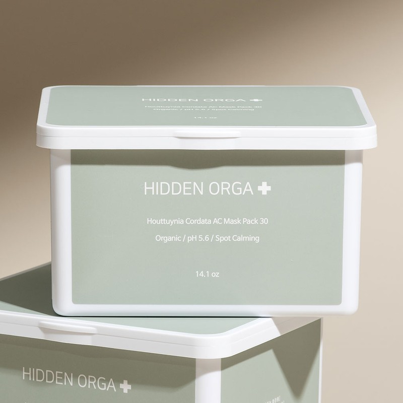 Hidden Olga Houttuynia cordata mask pack, 1 pack per day,