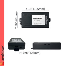 Durablow TR2003 Gas Fire Fireplace On/Off Remote Control Kit + Thermostat + Timer with LCD Screen for Millivolt Valve, IPI Module, Replaces Wall Switch, Thermostat, 100-240VAC Input