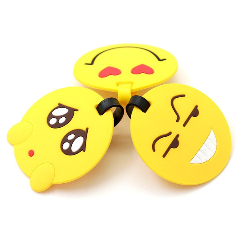 Travel Luggage Tags, Emoji Suitcase Travel ID Label Tags Holders,