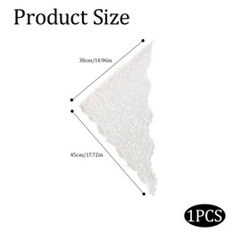 Nzexlyva White Elegant Headband for Women, Lace Flower Triangle Hair Bandanas, Crochet Bandana for Sweet Girls Camping Taking Photo Women's Headbands, Fashion Headbands Hats