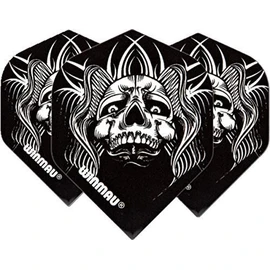 WINMAU Mega Standard Schwarz-Weiß-Voodoo-Dartflüge - 1 Set pro Packung (insgesamt 3 Flüge)
