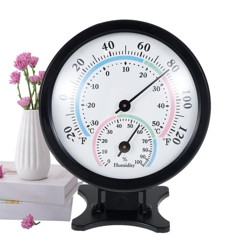 Small Thermo-Hygrometer | Temperature Humidity Mechanical Gauge 2-in-1 | Indoor
