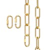 3 Feet Gold Light Fixture Chain, Metal Pendant Chandelier Chain,