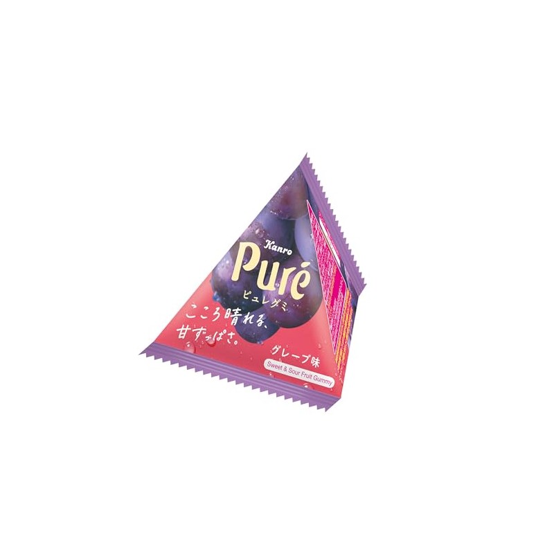 Kanro Puregumi Petit Triangle Grape, 13g x 24 pieces