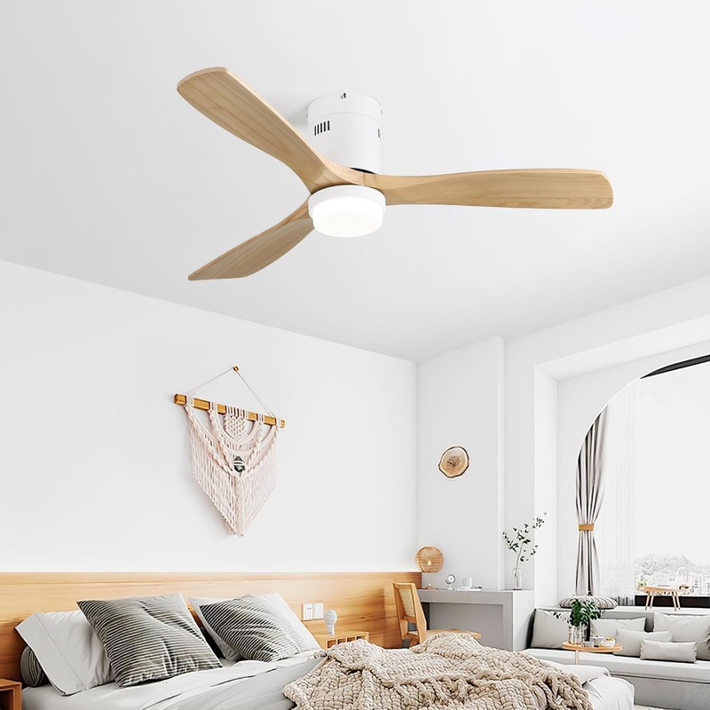 Donext 52" Flush Ceiling Fan Indoor, 3-Timer with Quiet Energy