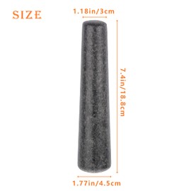 Granite Replacement Pestle 7.4inch Only Polished Stone Pestle, Large Pestle for Multifunction in Kitchen (Mortar is not Included)(Granite Polished)