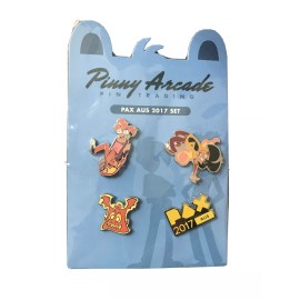 Pinny Arcade *** Pinny Penny Arcade PAX Aus 2017 Show Pin Set Gabe Tycho Logo ***