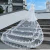 Wedding Veils Long for Brides 2 Tier Triple Lace Edge
