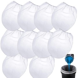 10 PCS Paint Strainer,White Fine Mesh Paint strainers Sieve with Elastic Top Opening,for Paint, for Liquid Filtering & Home Brewing, Paint Gardening
