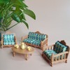 KARLOR Furniture Set, 7pcs Dollhouse Miniature, Green (Plastic, 1:12 Scale),