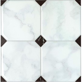 SMART TILES Peel and Stick Backsplash - 5 Sheets of 7,75" x 7,75" - 3D Adhesive Peel and Stick Tile Backsplash for Kitchen, Bathroom, Wall Tile, Checkered