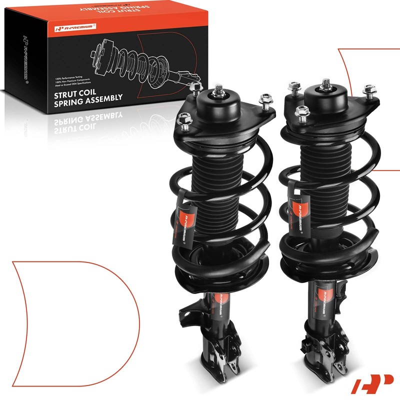A-Premium Front Pair (2) Complete Strut & Coil Spring Assembly
