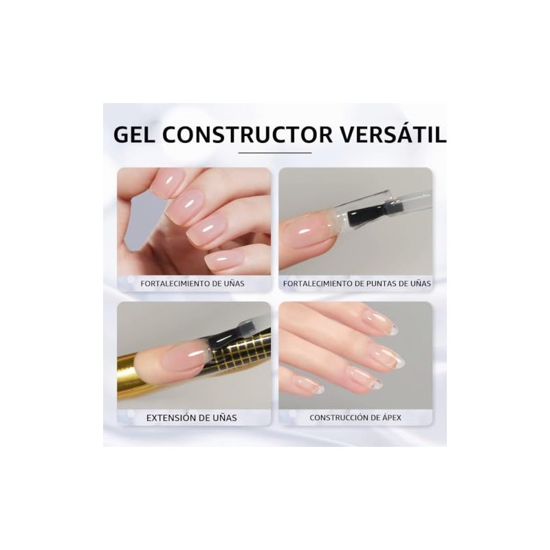 GAOY- Gel constructor transparente para uñas, fortalecedor de uñas de