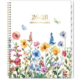 2026-2028 Monthly Planner/Calendar - 2 Year Monthly Planner 2026-2028, Jul. 2026 - Jun. 2028, 9" × 11" Calendar Planner 24 Months with Tabs, Twin-Wire Binding, Double-Side Pocket, Holiday ＆ Note Pages