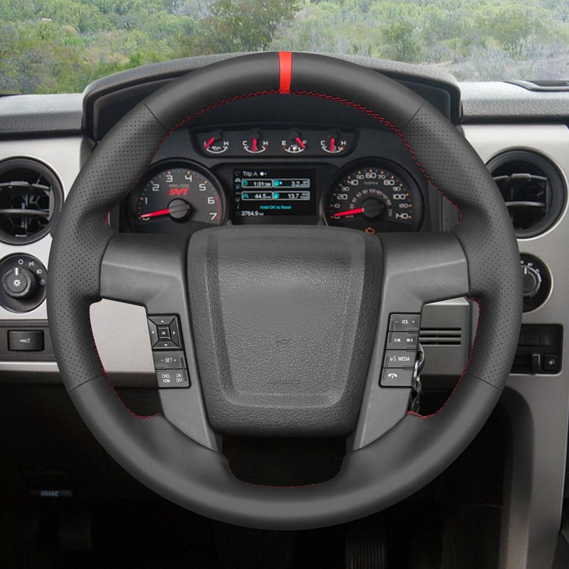 MEWANT Car Steering Wheel Cover for Ford F-150 (Raptor) 2009-2015