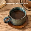 LUKA 6 Ounce Porcelain Stackable Espresso Cups with Saucers and