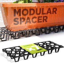 Plant Stand Outdoor – Modular Plant Riser 7 Pack for Pots, Planters & Grow Bags | Heavy-Duty UV-Resistant Elevated Pot Stand for Drainage, Airflow, Root Health & Cleaner Patios – 19.7x7.5x2.4 in (Black)