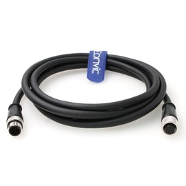 Eonvic M12 A-Code 12 Pin Male to Female High Flexible Cable for Cognex Camera Actuators Sensors Industrial Ethernet Fieldbus (2M)